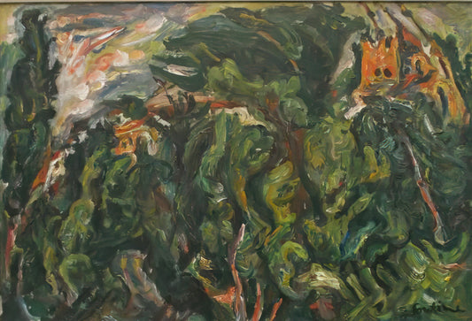 Chaim Soutine: The Tormented Genius of Expressionism and His Enduring Legacy - THE RED CASTLE OF CERET 1919 by Chaim Soutine
