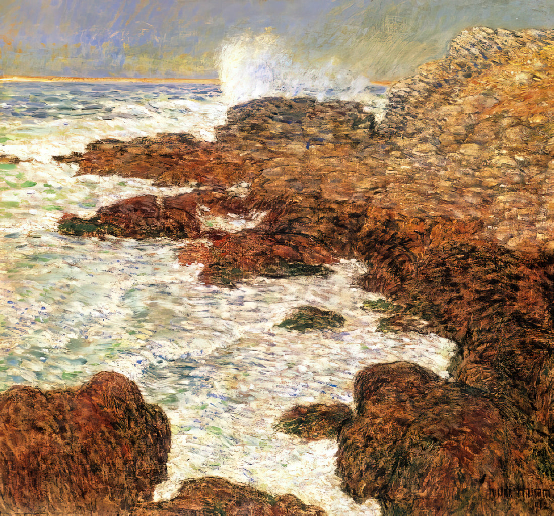 Childe Hassam Art Prints: Capturing American Impressionism's Luminous Legacy - Seaweed and Surf, Appledore by Childe Hassam
