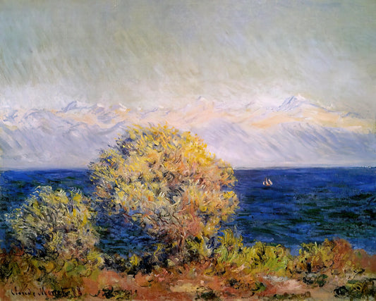 Claude Monet Art Posters: A Curator's Guide to Impressionist Masterpieces for Your Home - At Cap d'Antibes, Mistral Wind by claude monet
