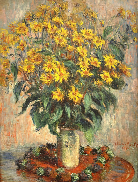 Claude Monet Art Prints: Bringing Impressionist Masterpieces to Your Space - Jerusalem Artichokes by claude monet