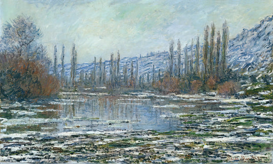 Claude Monet Canvas Painting: The Impressionist Master's Revolutionary Approach to Light and Color - The Thaw at Vetheuil by claude monet