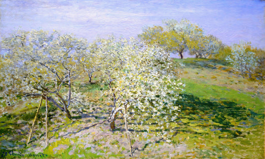 Claude Monet Floral Paintings: A Journey Through the Artist's Botanical Obsession - Apple Trees in Bloom by claude monet