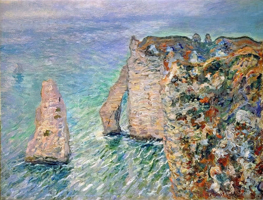 Claude Monet Landscape Painting: The Revolutionary Vision That Defined Impressionism - The Rock Needle and the Porte d'Aval by claude monet