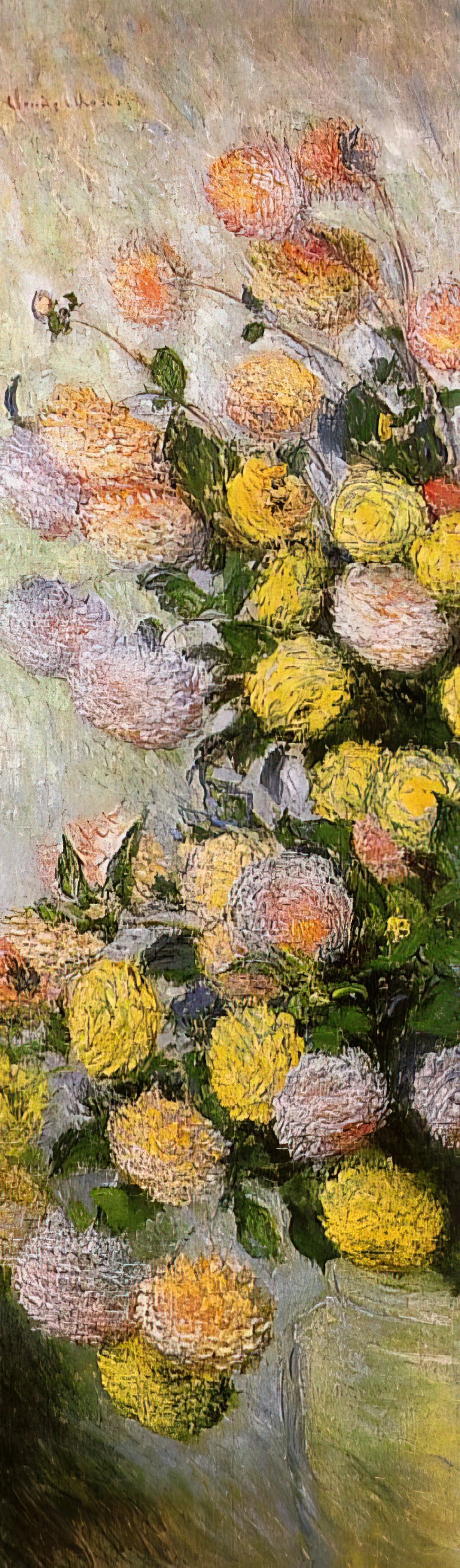 Claude Monet Portrait Paintings: Beyond the Water Lilies - Vase of Dahlias by claude monet
