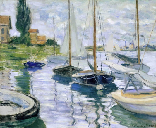 Claude Monet Signed Prints: Authenticity, Value, and Collector Insights - Boats at rest, at Petit-Gennevilliers by claude monet
