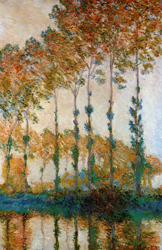 Claude Monet and Japanese Art: How Japonisme Transformed Impressionism - Poplars on the Banks of the Epte, Autumn by claude monet