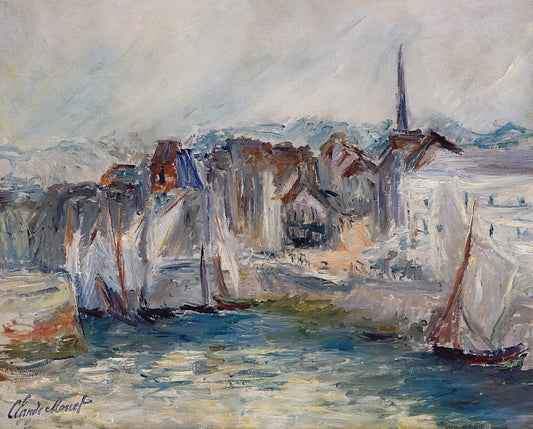Claude Monet: The Indomitable Spirit of Impressionism - Boats in the Port of Honfleur by claude monet