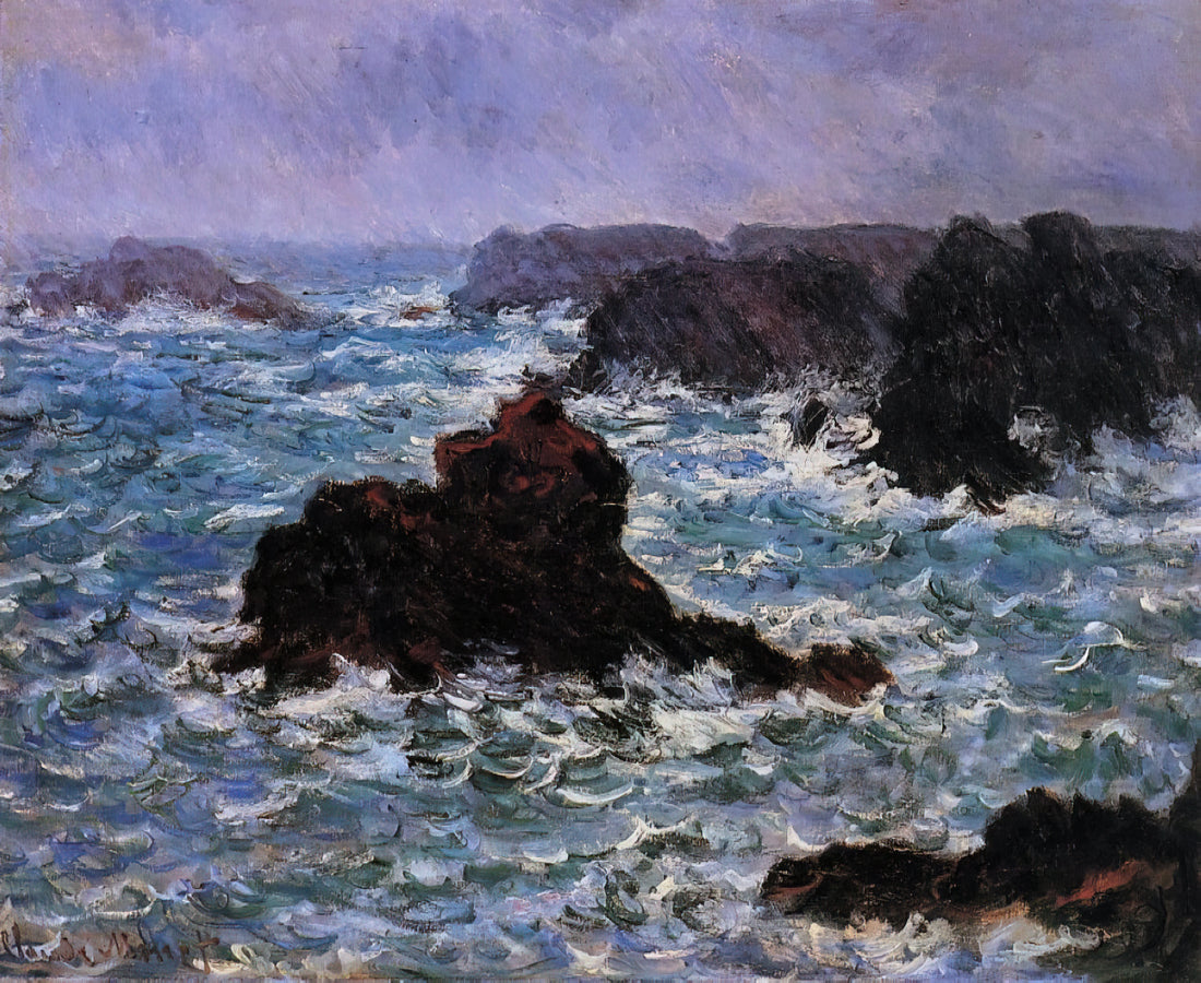 Claude Monet's Famous Artworks: A Curated Guide to His Masterpieces - Belle-Ile, Rain Effect by claude monet