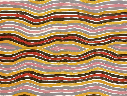 Clifford Possum Tjapaltjarri: The Master of the Western Desert Art Movement - Floor Paint Lake Napperby - 2001 by Clifford Possum Tjapaltjarri