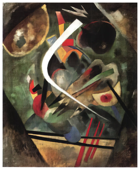 Composition V111 by Kandinsky: A Masterpiece of Abstract Revolution - WHITE STROKE 1920 by Wassily Kandinsky