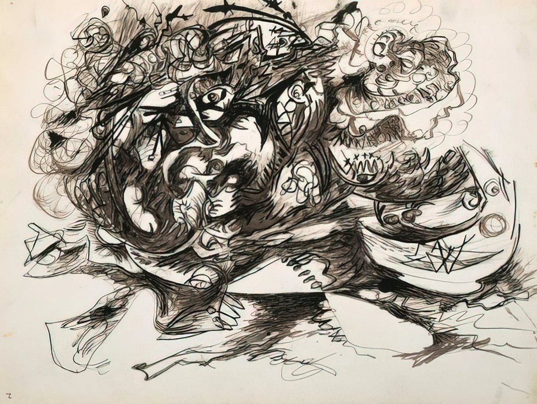 Convergence Pollock Print: A Definitive Guide to Jackson Pollock's Masterpiece - UNTITLED O CONNOR THAW 771 by Jackson Pollock