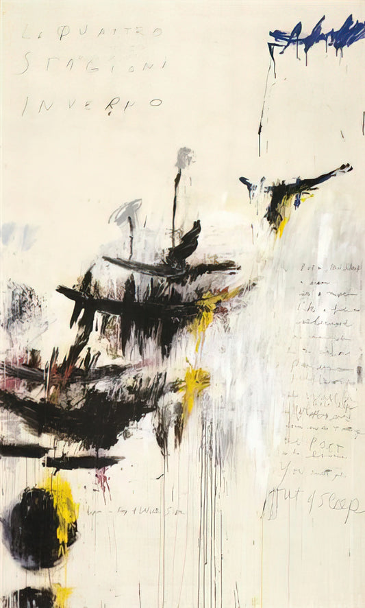 Cy Twombly Poems to the Sea: Deciphering the Artist's Lyrical Abstraction - Quattro stagioni I. Inverno by Cy Twombly