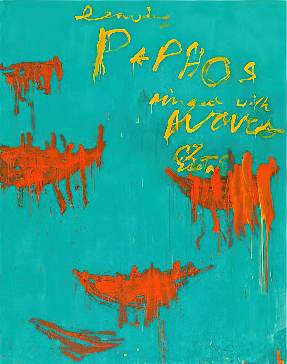 Cy Twombly Poster Print: A Collector's Guide to Abstract Expressionism in Your Home - Leaving Paphos Ringed With Waves III by Cy Twombly