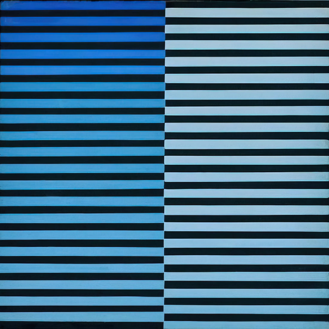 Dadamaino: The Visionary Italian Artist Who Redefined Space and Perception - Ricerca del colore azzurro su nero - 1968 by Dadamaino