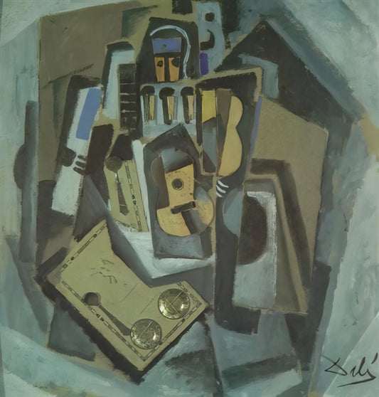Dali Last Supper Print: A Surrealist Masterpiece Reimagined for Modern Collectors - PIERROT AND GUITAR by Salvador Dali