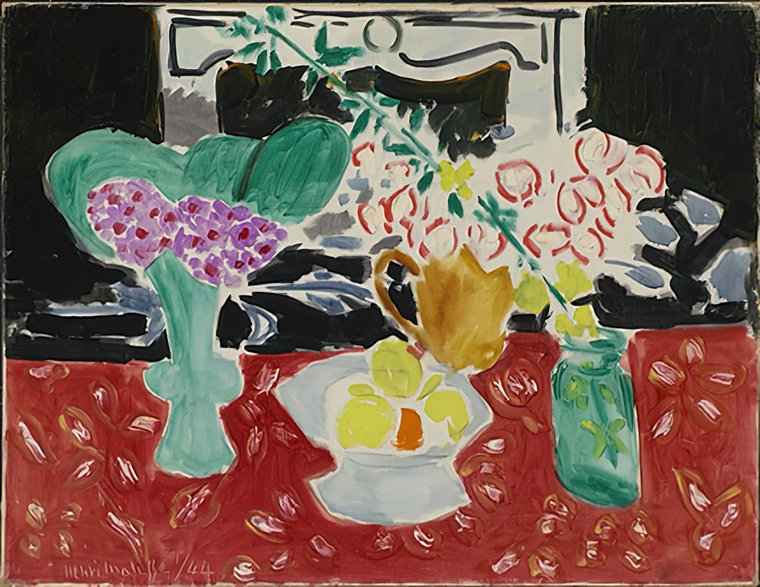Desenio Henri Matisse: Understanding the Master of Color and Form Through His Prints - ROSES DE NOEL ET SAXIFRAGE 1944 by Henri Matisse