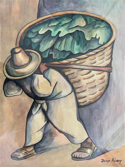 Diego Rivera at Christie's: Understanding the Market for Mexico's Revolutionary Muralist - EL CARGADOR DE HOJAS DE PLATANO 1953 by Diego Rivera