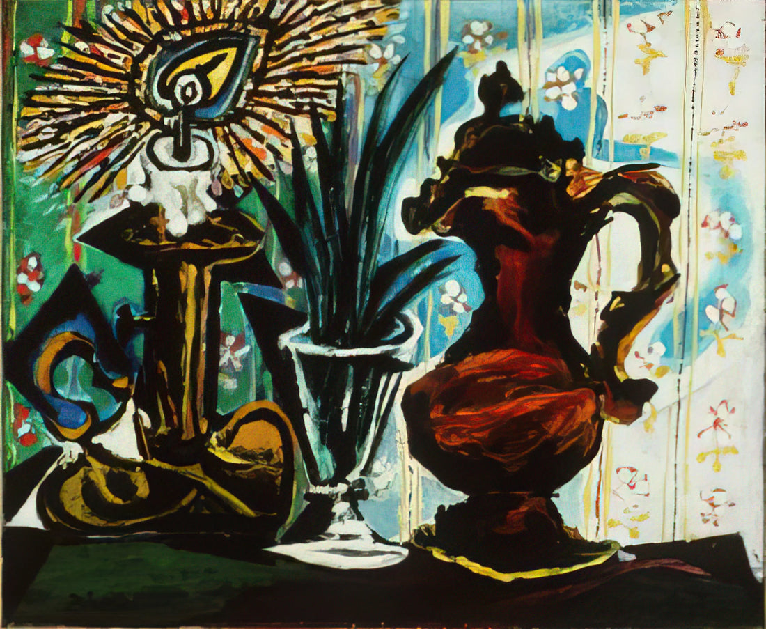 Djeco Picasso: A Playful Reinterpretation of Modernist Genius in Art Prints - Still life with candle by Pablo Picasso
