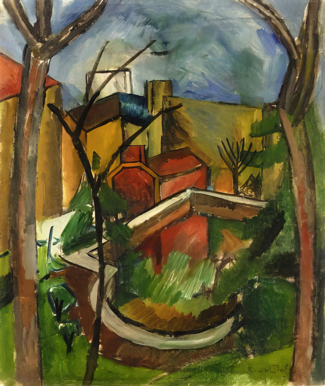 Dufy Art Prints: The Joyful World of Raoul Dufy's Colorful Masterpieces - LANDSCAPE OF FALAISE 1910 by Raoul Dufy