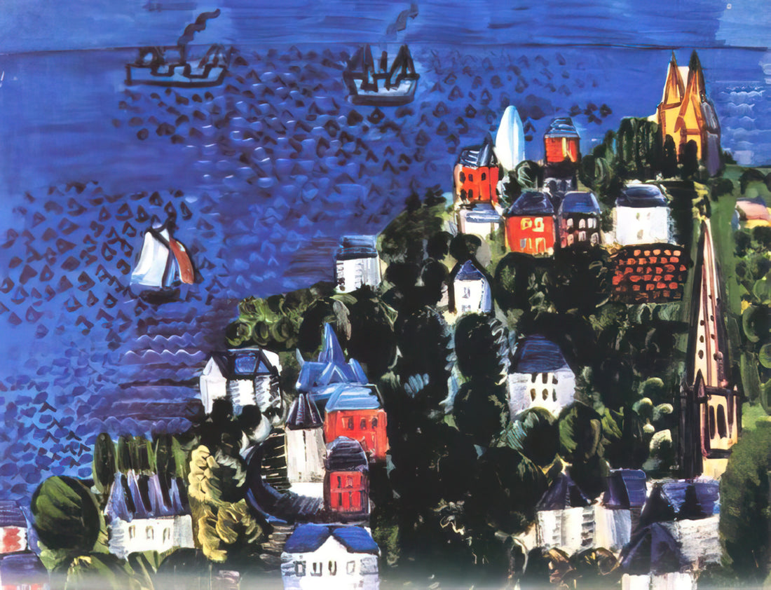 Dufy Posters: The Joyful Modernism of Raoul Dufy in Art Prints - VIEW OF SAINTE ADRESSE by Raoul Dufy