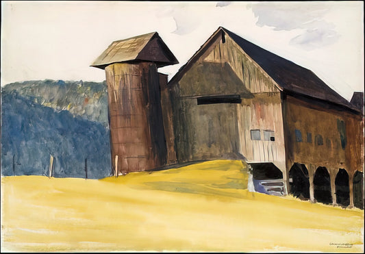 Edward Hopper Artwork for Sale: A Collector's Guide to Authentic Prints - Barn and Silo, Vermont by Edward Hopper