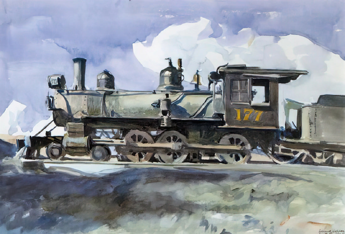Edward Hopper Framed: The Definitive Guide to Collecting and Displaying His Iconic Prints - D. and R. G. Locomotive by Edward Hopper