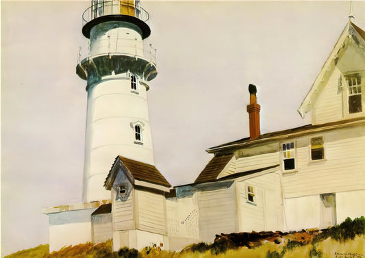 Edward Hopper Painting Style: A Master of American Solitude and Light - Light at Two lights by Edward Hopper