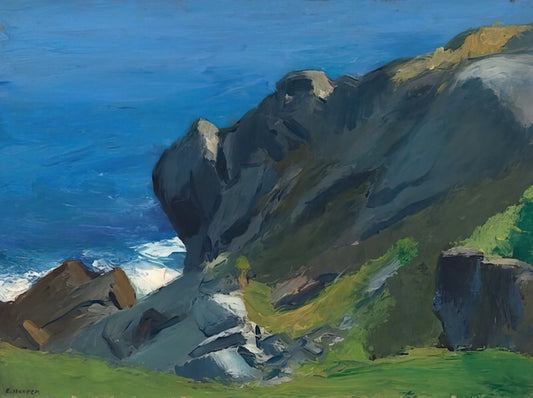 Edward Hopper and Pulp Fiction: The Cinematic Loneliness of American Realism - Rocky Shore and Sea by Edward Hopper