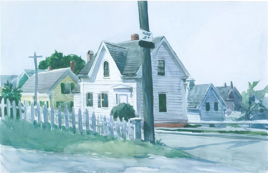 Edward Hopper: Master of American Solitude and Light - White House with Dormer Window by Edward Hopper