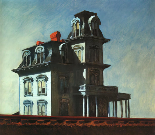 Edward Hopper's 1920s Paintings: The Dawn of American Solitude - House by the Railroad by Edward Hopper