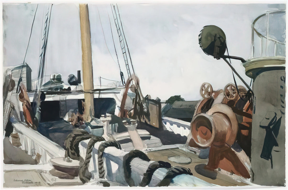 Edward Hopper's Cape Cod: A Master's Vision of Solitude and Light - Deck of a Beam Trawler, Gloucester by Edward Hopper