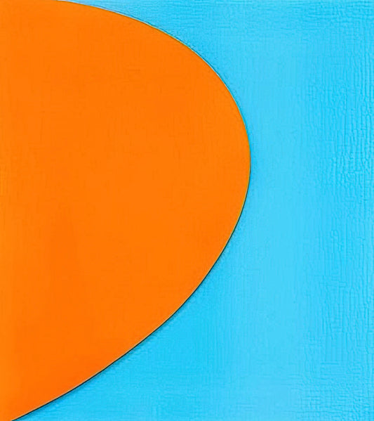 Ellsworth Kelly at the Rijksmuseum: A Master of Color and Form in Modern Art - Orange Relief with Blue by Ellsworth Kelly