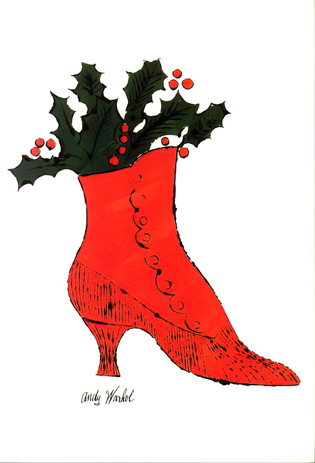 Elvis Presley Andy Warhol Print: The Iconic Fusion of Pop Art and Music Legend - Untitled  red Boot Wit Holly  by Andy Warhol