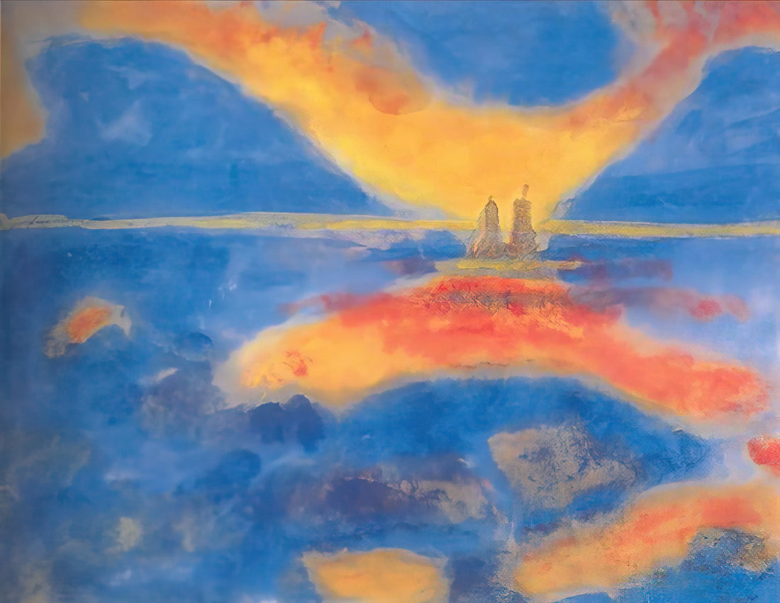 Emil Nolde Canvas: The Expressive Power of German Expressionism - Sunrise at the sea by Emil Nolde