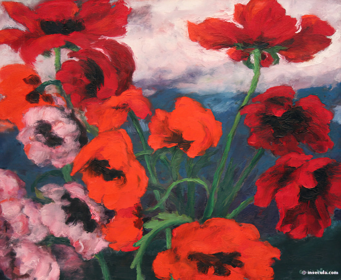 Emil Nolde Sunset: The Expressionist Master's Radiant Vision - Large Poppies by Emil Nolde