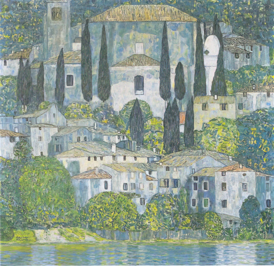 Emilie Louise Flöge: The Visionary Muse and Fashion Pioneer of Vienna's Golden Age - CHRURCH IN CASSONE 1913 by Gustav Klimt
