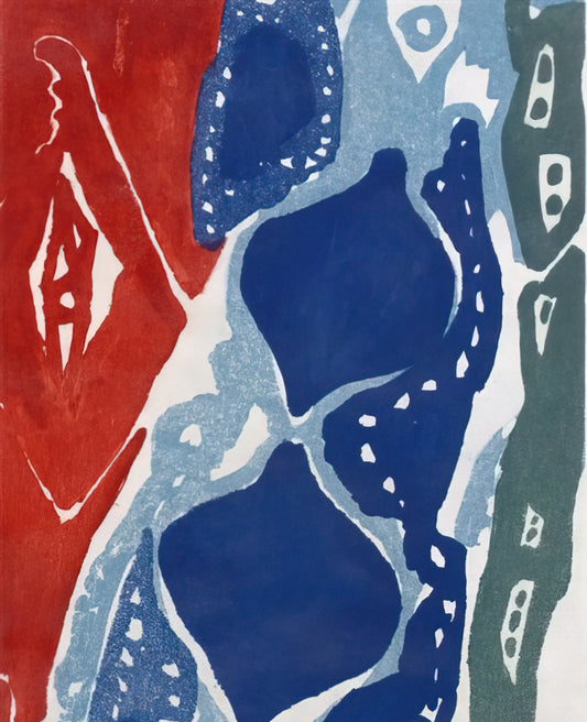 Ernst Wilhelm Nay Acrylic Print: A Guide to the Abstract Master's Vibrant Legacy - Farbaquatinta 1965-7 - 1965 by Ernst Wilhelm Nay