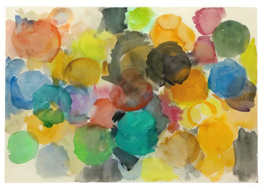 Ernst Wilhelm Nay Brushed Aluminum Print: Modernist Abstraction in Contemporary Form - Untitled - 1961 by Ernst Wilhelm Nay