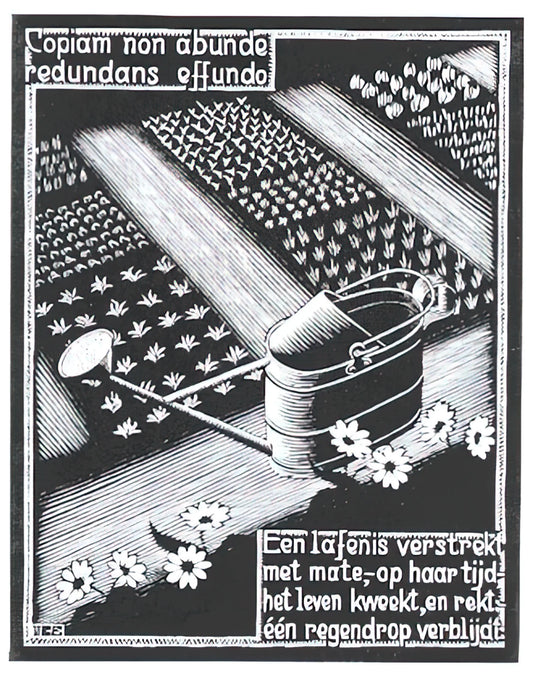 Escher Labyrinth: Navigating the Mind-Bending Worlds of M.C. Escher's Optical Illusions - WATERINGCAN by MC Escher