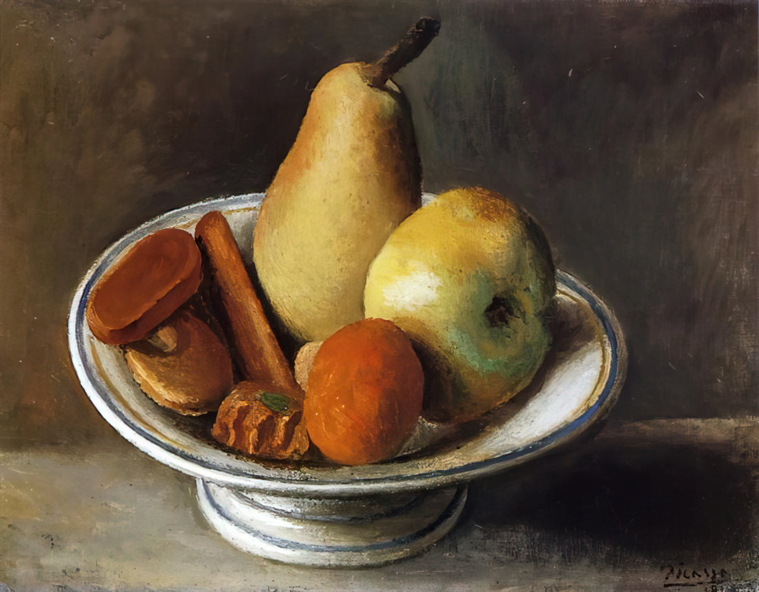 Etsy Picasso: Navigating the Marketplace for Authentic Picasso Art Prints - Fruit Bowl with Fruit - 1918 by Pablo Picasso