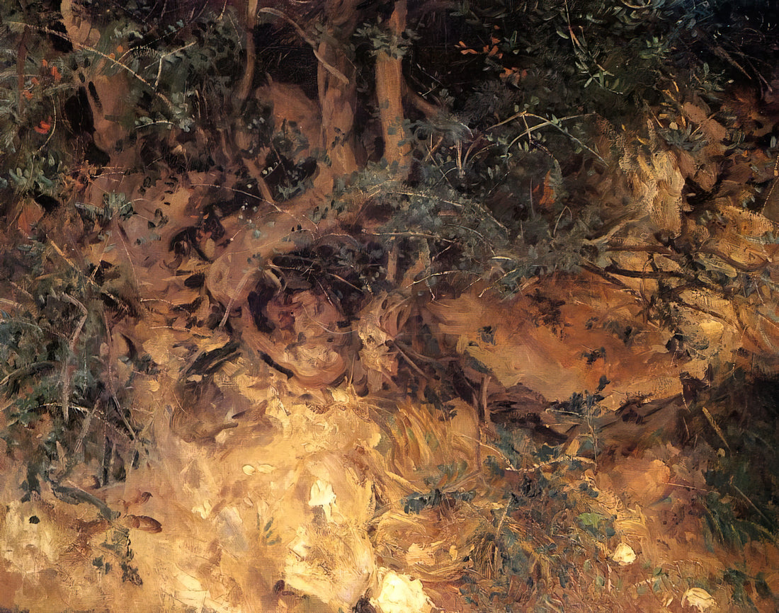 Exploring "The Grand Affair": John Singer Sargent in His World of Elegance and Enigma - Valdemosa, Majorca Thistles and Herbage on a Hillside by John Singer Sargent