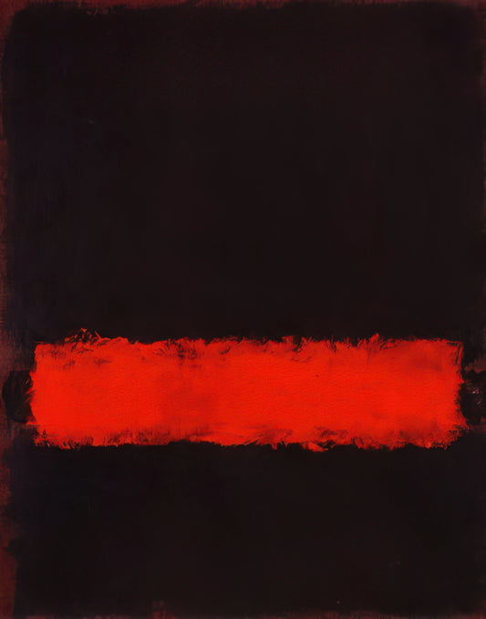 Extra Large Rothko Prints: A Guide to Monumental Color Field Art - Black, Red and Black - 1968 by Mark Rothko