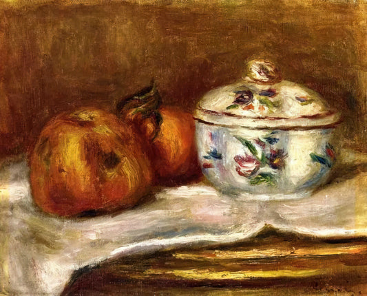 Famous Paintings by Renoir: A Curator's Guide to His Masterpieces - Sugar Bowl, Apple and Orange by Pierre-Auguste Renoir