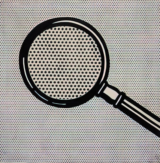 Famous Paintings by Roy Lichtenstein: A Curator's Guide to His Iconic Works - MAGNIFYING GLASS 1963 by Roy Lichtenstein