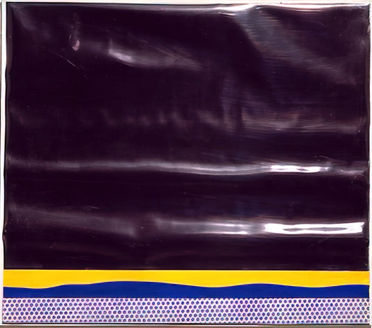 Famous Roy Lichtenstein Paintings: A Curator's Guide to Pop Art Masterpieces - YELLOW LANDSCAPE 1965 by Roy Lichtenstein