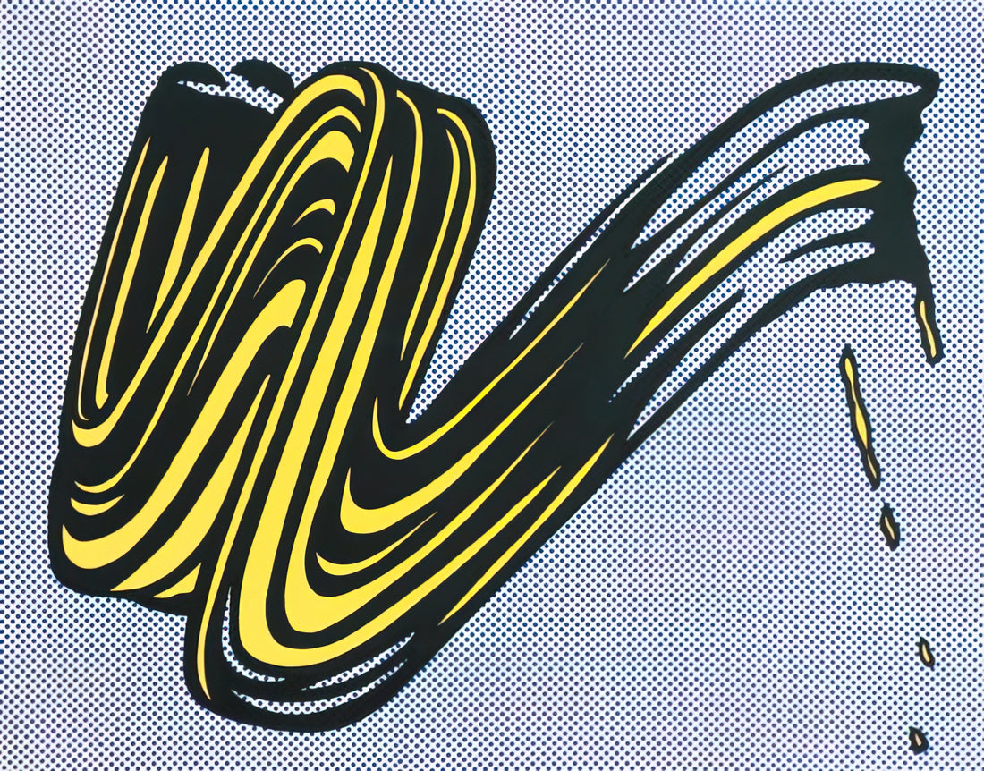 Famous Roy Lichtenstein Pop Art: A Curator's Guide to the Ben-Day Master - BRUSHSTROKE 1965 0 by Roy Lichtenstein
