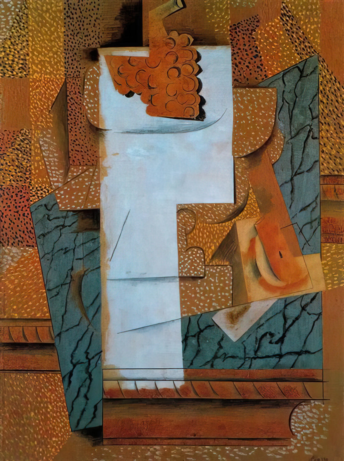 Fernande Olivier: The Muse Who Loved Picasso and Shaped Modern Art - Fruit vase and bunch of grapes - 1914 by Pablo Picasso