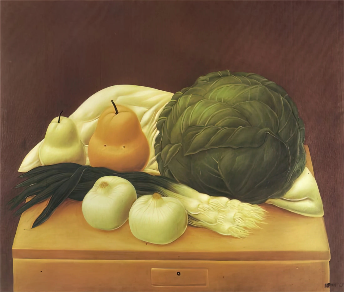 Fernando Botero Reproductions: A Collector's Guide to His Monumental Art - KITCHEN TABLE by Fernando Botero