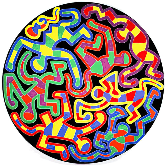 Framed Keith Haring: A Guide to Collecting and Displaying Iconic Pop Art Prints - MONKEY PUZZLE 1988 by Keith Haring