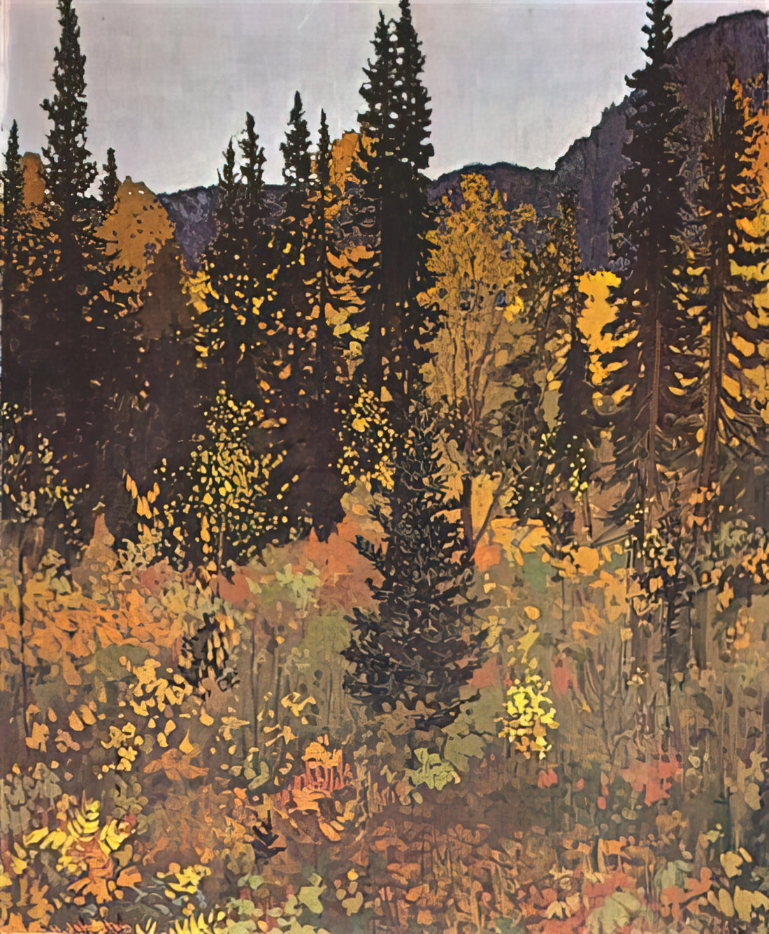 Francis Hans Johnston: The Canadian Group of Seven Painter Who Captured Wilderness Majesty - The Dark Woods Interior - 1921 by Frank Johnston